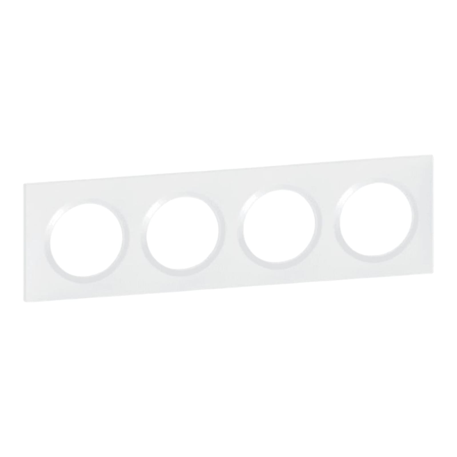 Plaque quadruple blanc pour prise– LEGRAND Dooxie – 600804