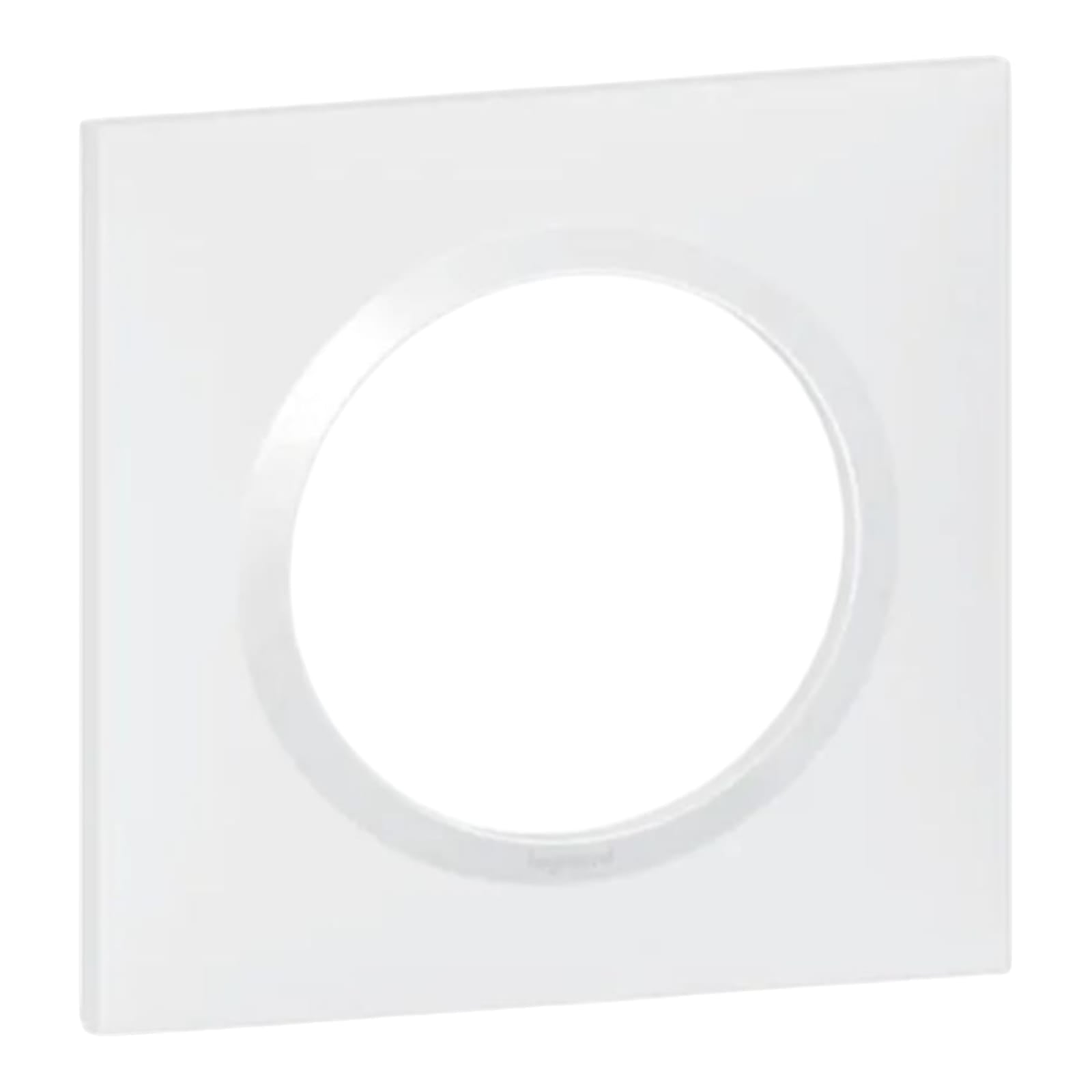 Plaque de finition version carrée dooxie 1 poste finition blanc avec système de rattrapage des défauts du mur.REF 600801