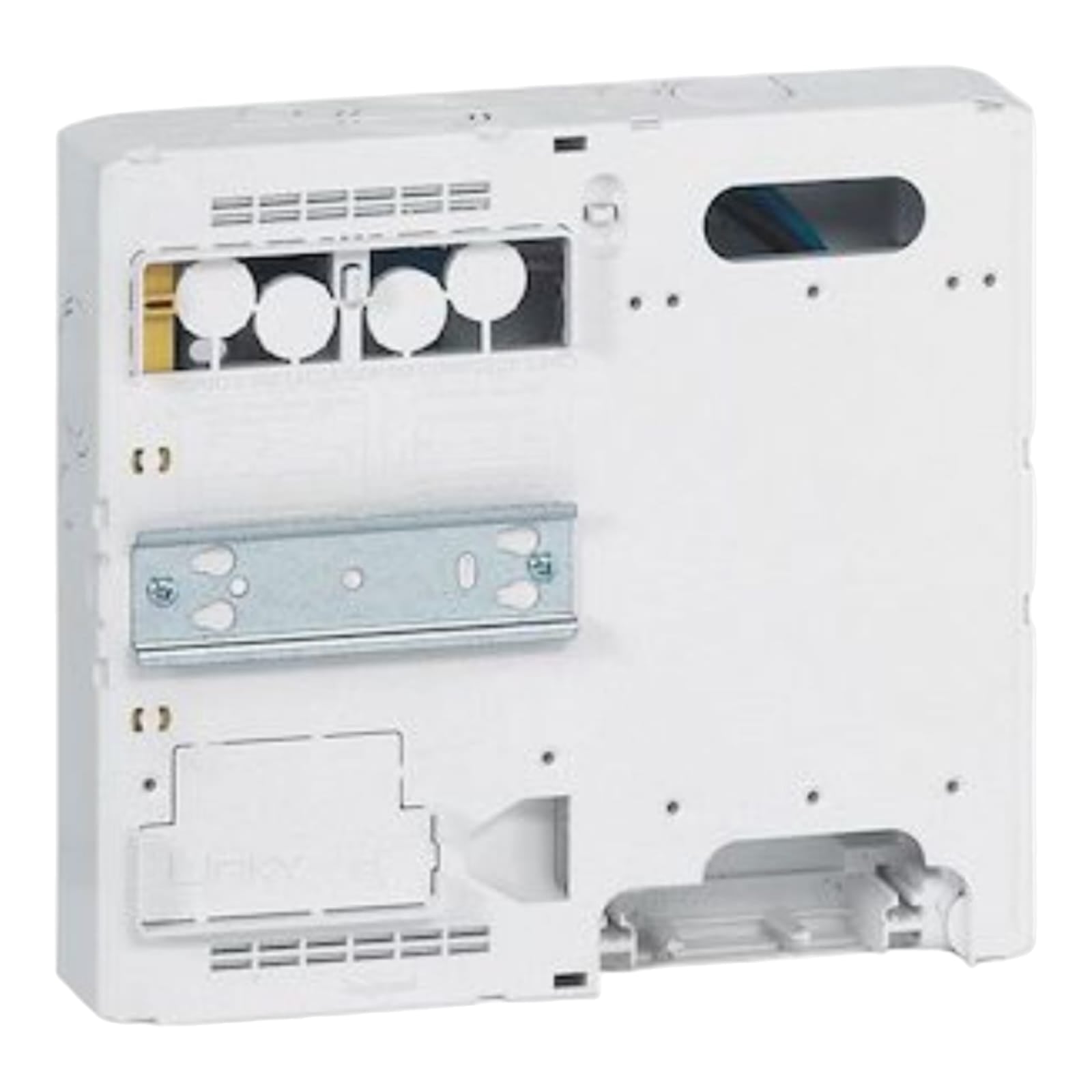 Platine de montage d'un disjoncteur de branchement et un compteur électronique monophasé Linky ou CBE dans coffret DRIVIA 13 ou DRIVIA 18 - 225x250x45mm - répond aux spécifications Enedis