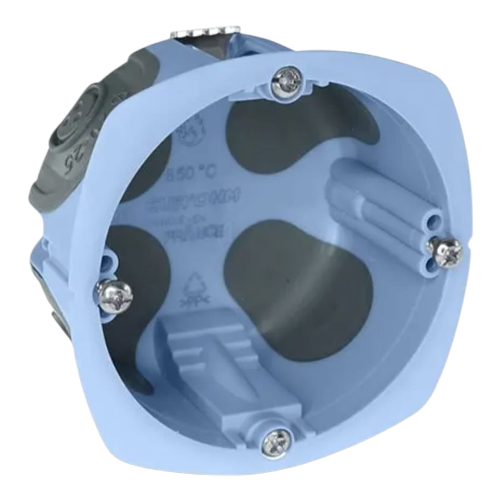 Boîte d’encastrement Euro HUM pour installation électrique murale — adaptée aux prises, interrupteurs et appareillages. Accessoire professionnel BatiProShop, facile à installer et résistant.