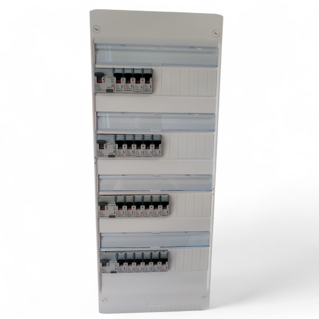 Tableaux électrique pré-équipé LEGRAND 4 rangées - 4ID 63A + 21 disjoncteurs